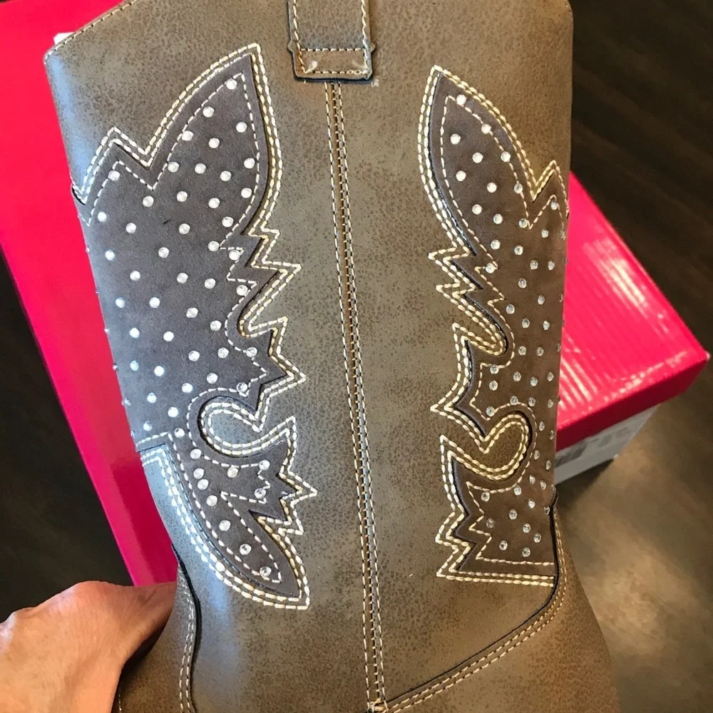Kenzie Girl Embellished Western Style Boots